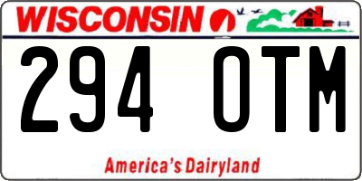 WI license plate 294OTM