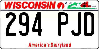 WI license plate 294PJD