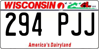 WI license plate 294PJJ