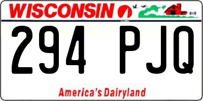 WI license plate 294PJQ
