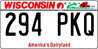 WI license plate 294PKQ