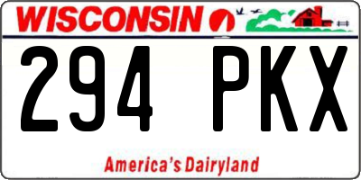 WI license plate 294PKX