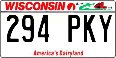 WI license plate 294PKY