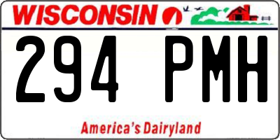 WI license plate 294PMH