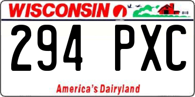WI license plate 294PXC