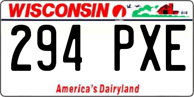 WI license plate 294PXE