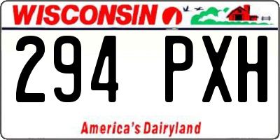 WI license plate 294PXH