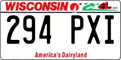 WI license plate 294PXI