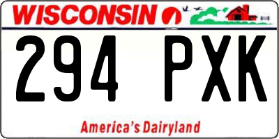 WI license plate 294PXK
