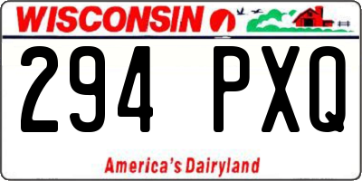 WI license plate 294PXQ
