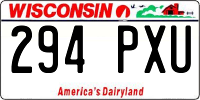 WI license plate 294PXU