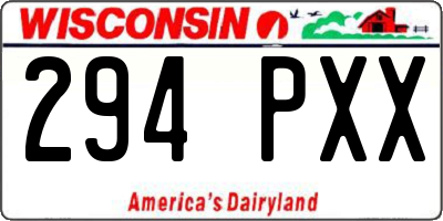 WI license plate 294PXX