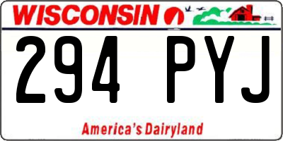 WI license plate 294PYJ