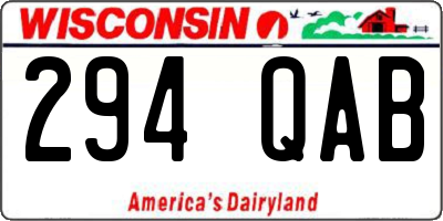 WI license plate 294QAB