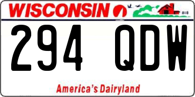 WI license plate 294QDW