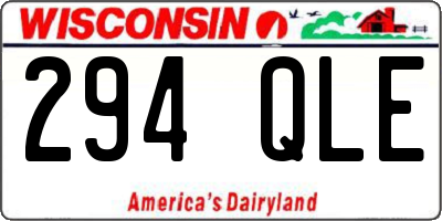 WI license plate 294QLE