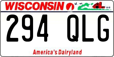 WI license plate 294QLG