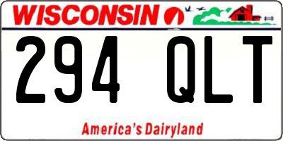 WI license plate 294QLT
