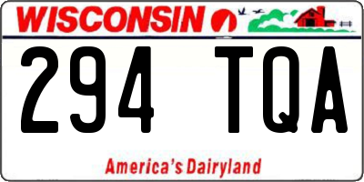 WI license plate 294TQA