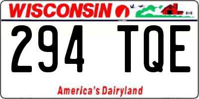 WI license plate 294TQE