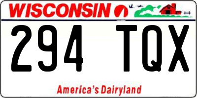 WI license plate 294TQX