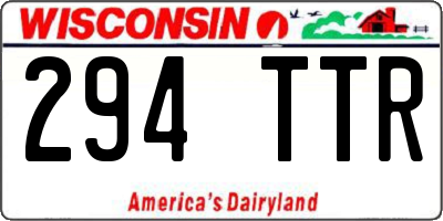 WI license plate 294TTR