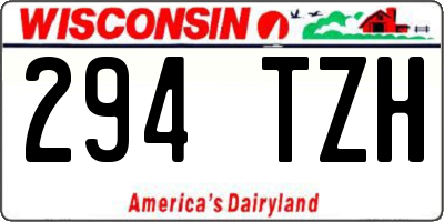 WI license plate 294TZH