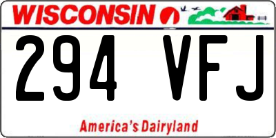 WI license plate 294VFJ