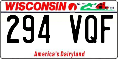 WI license plate 294VQF