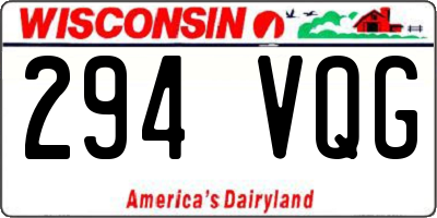 WI license plate 294VQG