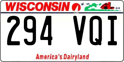 WI license plate 294VQI
