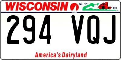 WI license plate 294VQJ