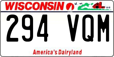 WI license plate 294VQM