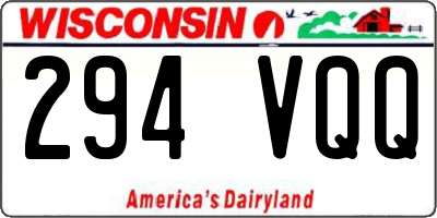 WI license plate 294VQQ