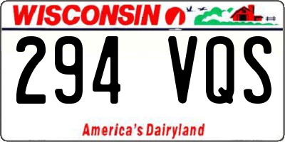 WI license plate 294VQS