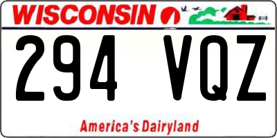 WI license plate 294VQZ