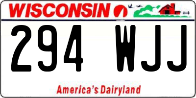 WI license plate 294WJJ