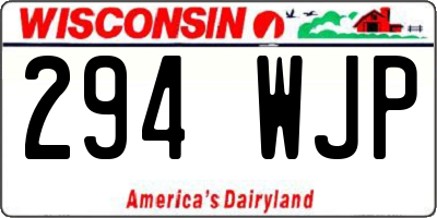 WI license plate 294WJP