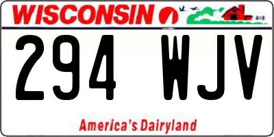 WI license plate 294WJV