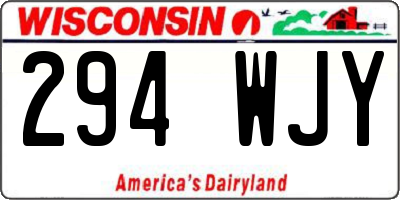 WI license plate 294WJY