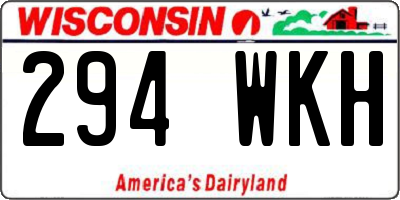 WI license plate 294WKH