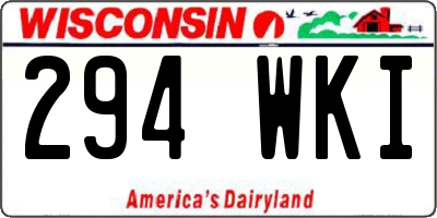 WI license plate 294WKI
