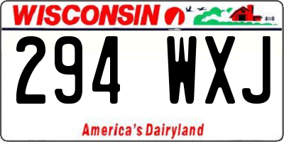 WI license plate 294WXJ