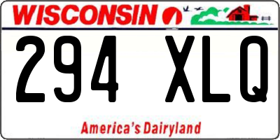 WI license plate 294XLQ