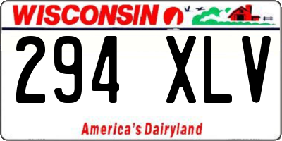 WI license plate 294XLV