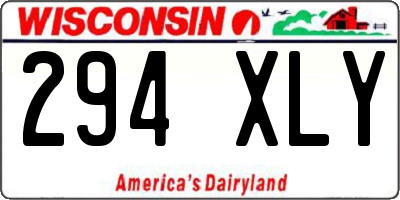 WI license plate 294XLY