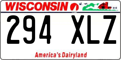 WI license plate 294XLZ