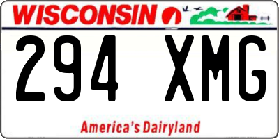 WI license plate 294XMG