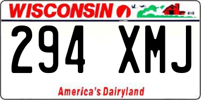 WI license plate 294XMJ