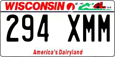 WI license plate 294XMM
